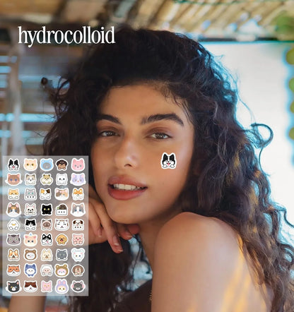 45pcs Cartoon acne patch, cute cat-shaped facial concealer acne patch, safe, non-toxic, gentle and non-irritating.