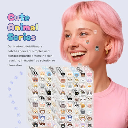 45pcs Cartoon acne patch, cute cat-shaped facial concealer acne patch, safe, non-toxic, gentle and non-irritating.