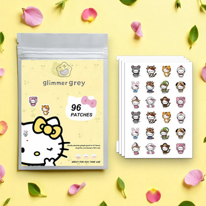 Glimmer Grey Sanrio Hello Kitty Kuromi Acne Patches Removal Pimple Patches Spots Marks Concealer