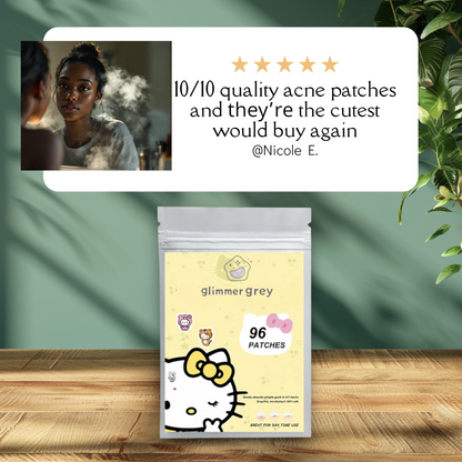 Glimmer Grey Sanrio Hello Kitty Kuromi Acne Patches Removal Pimple Patches Spots Marks Concealer